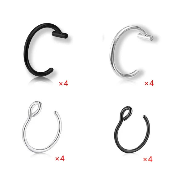 Stainless steel electroplating Unique, fashionable, and trendy piercing jewelry, nose rings, and nose accessories