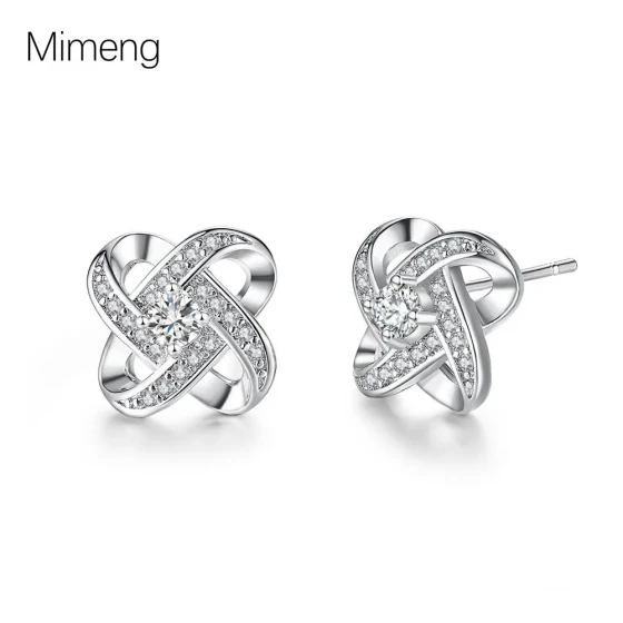 New windmill zircon earrings for women, light luxury, fashionable, high-end, elegant earrings