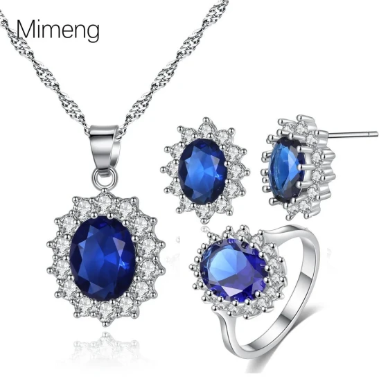 Fashionable sunflower earrings, rings, necklaces for women, light luxury high-end gemstone pendants, rings, and earrings