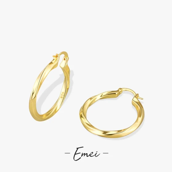 French Celi Fashionable Accessories gold Trendy and Unique Design Exaggerated and Stylish Twisted Geometric Copper Earrings