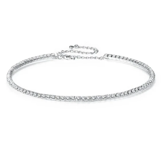 New zircon necklace for women, niche design, light luxury, fashionable, high-end, unique and stylish choker