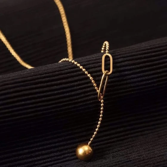Same Style ins Heart-shaped necklace for women, new style clavicle chain, elegant and high-end titanium steel, non-fading neck chain