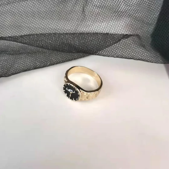 Korean Minimalism ins Watch-style design ring for women, index finger ring, personalized ring for girls
