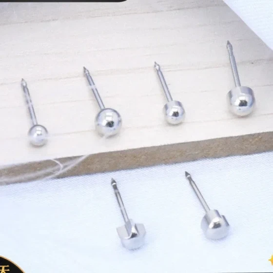Stainless Steel Stylish and simple piercing earrings made with spot welding technology