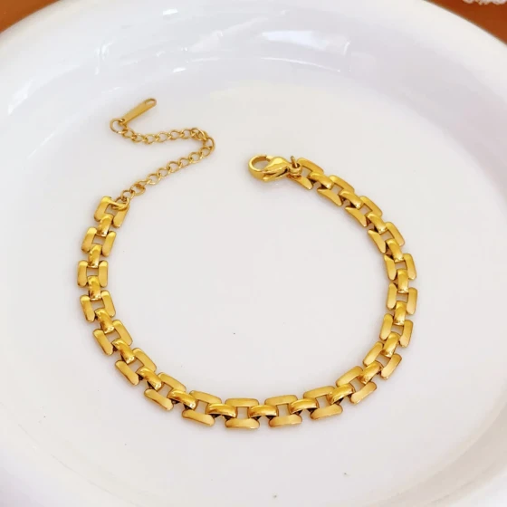 18k Gold plating diy Bracelet accessories: versatile stainless steel snake bone chain, cross chain, Cuban chain, exclusive supply