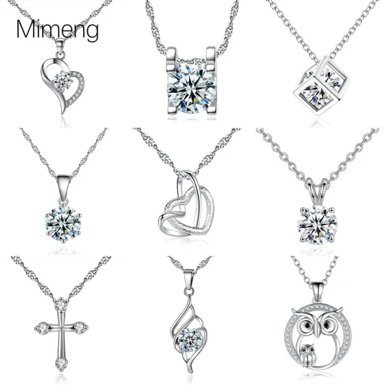 Xiaohongshu influencer live stream zircon necklace, simple Korean-style cross heart pendant necklace