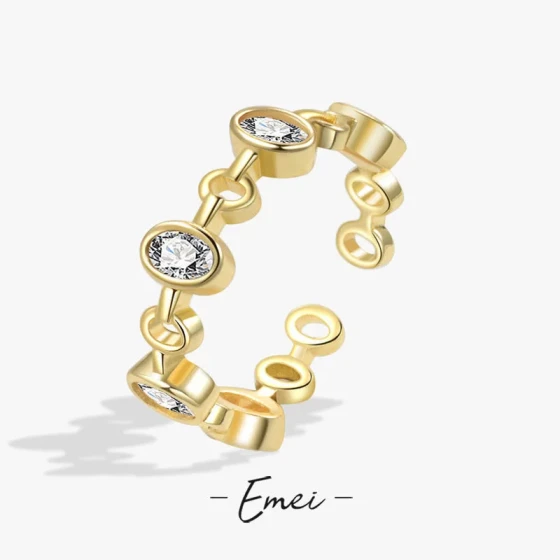 INS Trendy Fashionable Personalized Sparkling Zircon Ring for Women, Designer Light Luxury Fashion Ring Jewelry