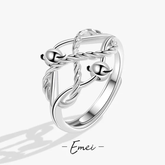 Popular European and American Accessories Simple and infinite8Letter ring Exaggerated Personality Stress-Relief Rotating Ring