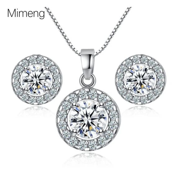Crown zircon earrings, electroplated necklace for women, light luxury, high-end fashion, minimalist style, collarbone chain earrings
