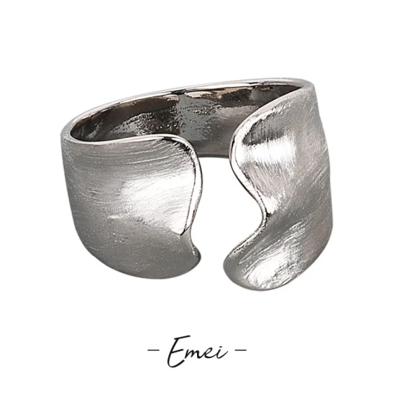 New Korean Style ins Unique design irregular opening simple versatile brushed finish women's ring