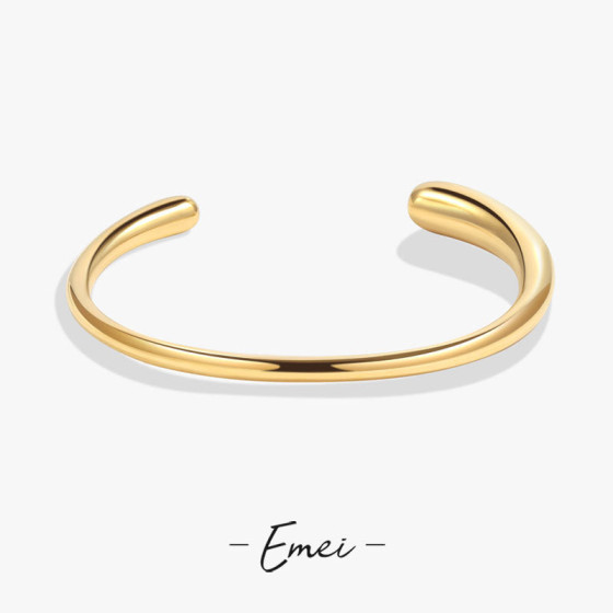 Europe and America INS Fashionable and versatile irregular water drop smooth open bracelet jewelry