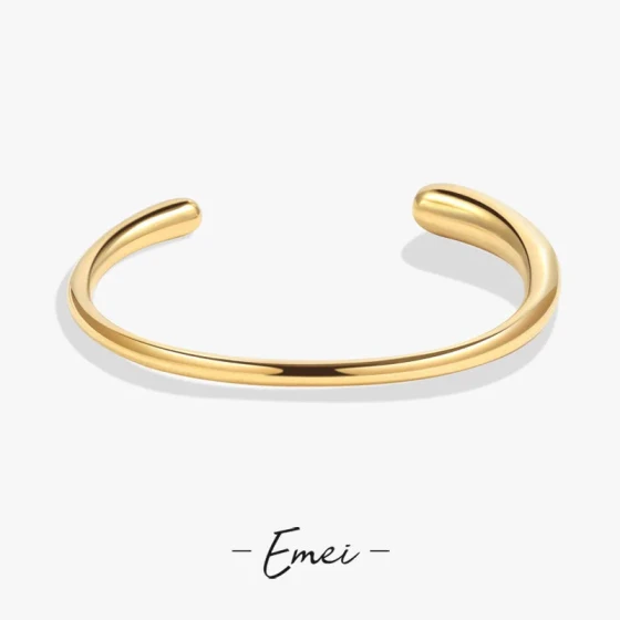 Europe and America INS Fashionable and versatile irregular water drop smooth open bracelet jewelry
