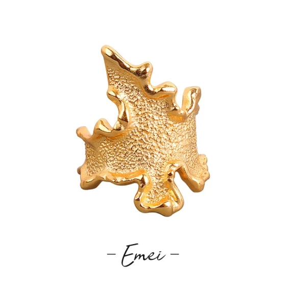Minimalist trendy influencer ring Japan and South Korea ins Irregular wavy curve ring for the index finger