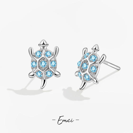 AliExpress Best-Selling Blue Sea Turtle Earrings Cute Animal Versatile Exquisite Earrings