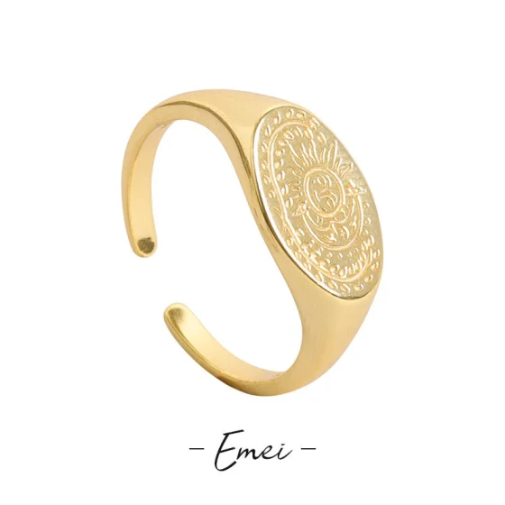 Korean retro sun and moon ring, minimalist style for trendy internet celebrities, niche in Japan and Korea MC Decorative ring