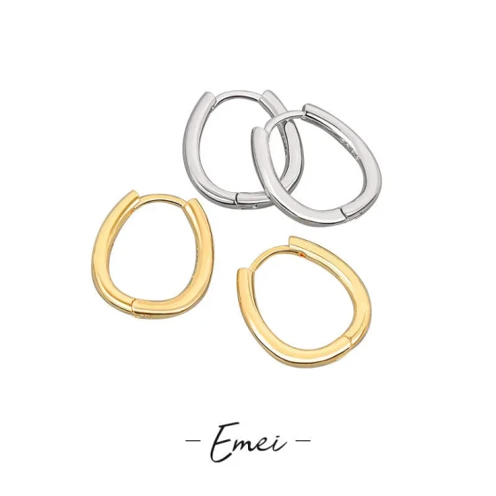 Wind INS Minimalist Geometry U Vintage-style hoop earrings with a unique design
