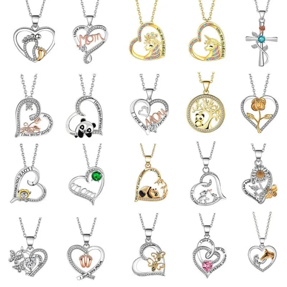 Best-selling minimalist MOM Heart-shaped pendant Mother's Day necklace A birthday gift from a daughter to her mother