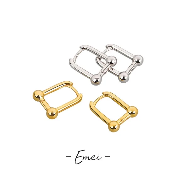 European and American style horseshoe-shaped personalized earrings for women, new trendy design ins Minimalist detachable short style U Simple shaped ear cuffs