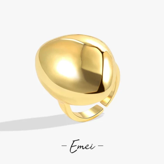 High-quality brushed ring with a glossy finish, exuding a sense of luxury, exaggerated open ring, light luxury style, fashionable and trendy accessory