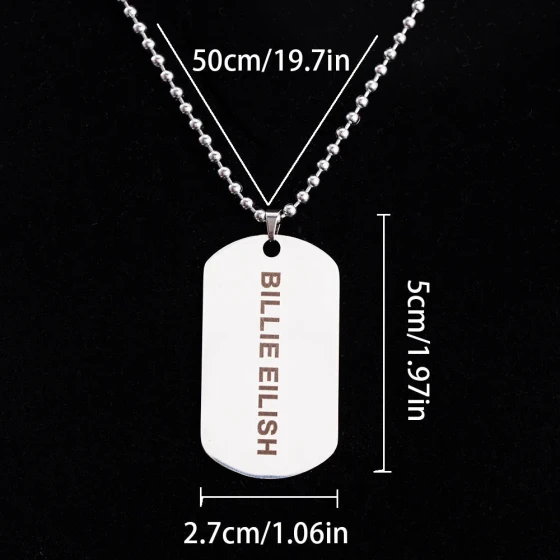 New European and American Products Hip-hop trend billie eilish Pendant Necklace for Women Niche high-end jewelry