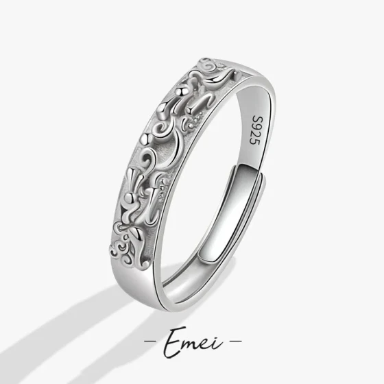 Lucky Pixiu Couple Rings Vintage trendy personalized open single index finger ring, simple and stylish fortune-bringing couple ring