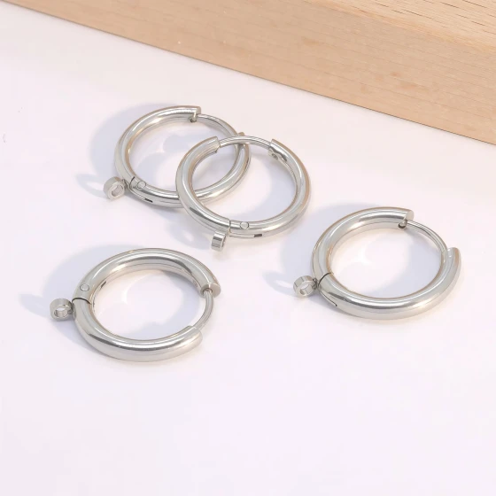Stainless steel round wire ear hook with hanger2.0/2.5Round wire diameter diy Handmade earring accessories
