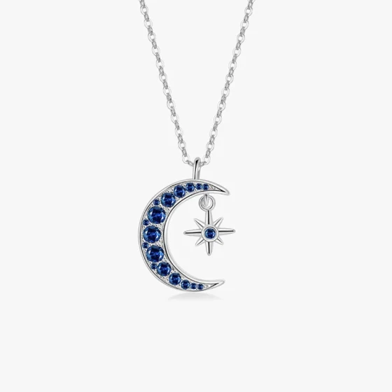 New Simple Fashion Jewelry Moon+Star Necklace - Unique Fashionable Necklace for Women