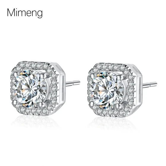 New full-diamond earrings, light luxury fashion, niche design, elegant zircon earrings for women