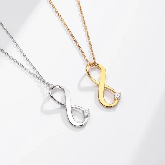 Simple numbers8Infinity symbol necklace for women, elegant and high-end, bestseller