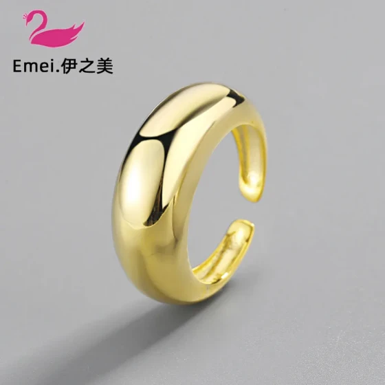 2020New ring INS Minimalist Geometric Plain Round Open Joint Ring for Women