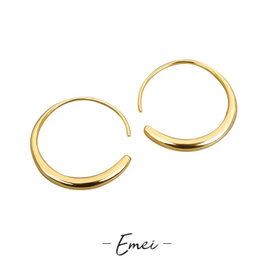 New Exaggerated Geometric Fashion Earrings, Simple and Versatile Water Drop Hoop Earrings
