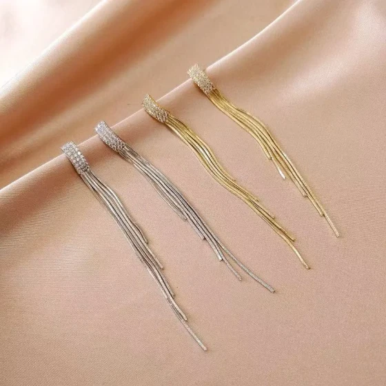 New high-end tassel earrings, light luxury and sophisticated stylish earrings for women