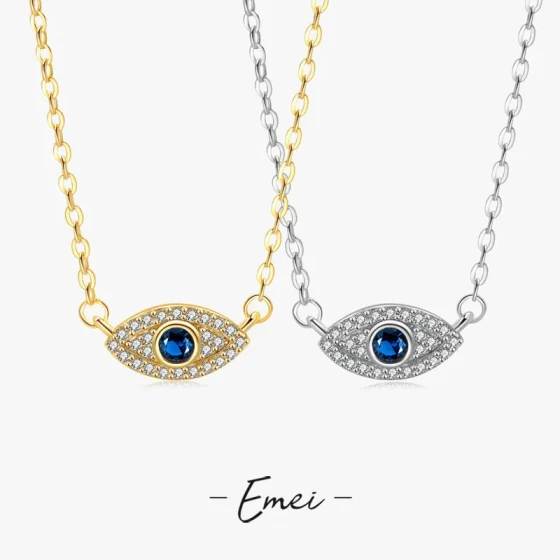 New Vintage Zircon Devil's Eye Necklace for Women ins Unique and trendy collarbone necklace