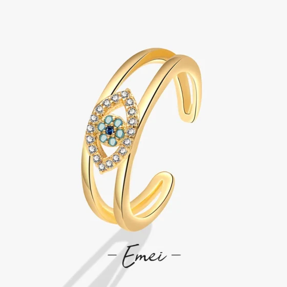 European and American Devil's Eye Ring for Women Influencer-style blue eye index finger ring for women