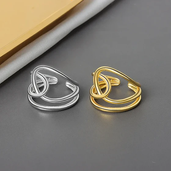 Hot-selling irregular retro niche design ins Trendy minimalist European and American influencer style index finger ring for women