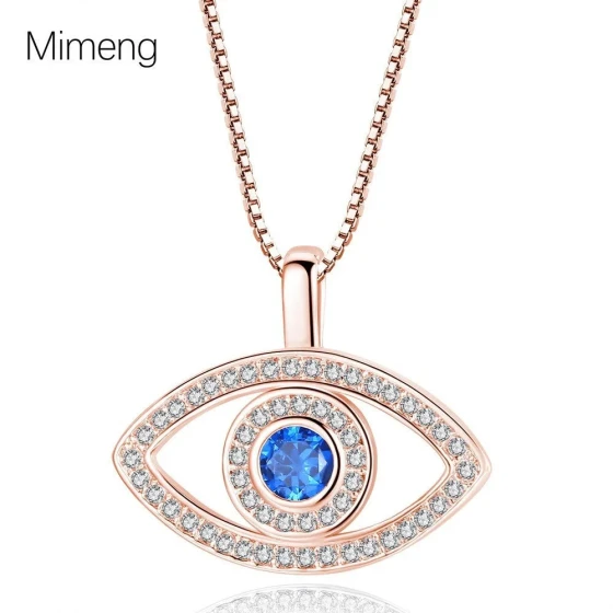 New Devil's Eye Zircon Pendant Necklace for Women, Light Luxury Fashion, Unique Design Clavicle Chain