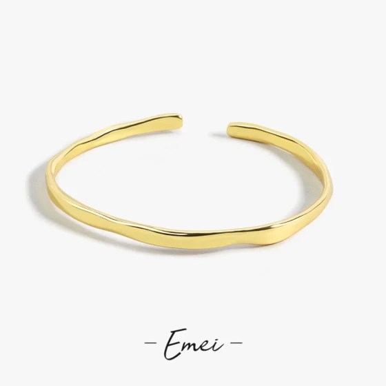 Korean-style new bracelet ins Unique design minimalist irregular textured smooth surface women's bracelet