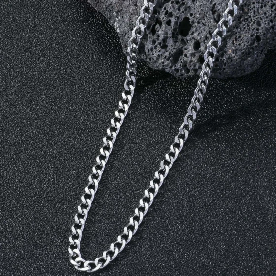 High-end necklace with niche design for a cool and stylish man ins Pendant trendy minimalist hip-hop style with plain chain accessories