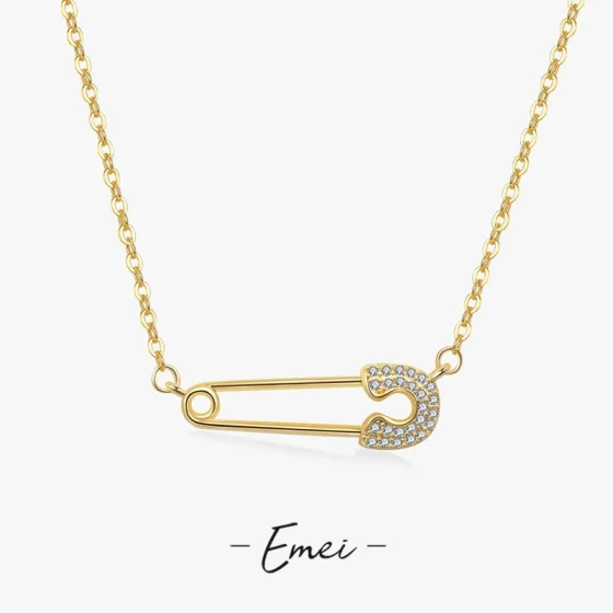 New Spring and Autumn Elegant Rhinestone Brooch Necklace with a Minimalist Design, Versatile and Unique Collarbone Chain for Women