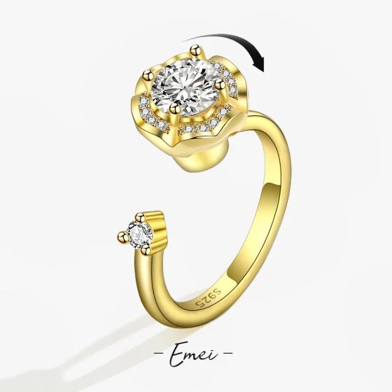New European and American style brass gold-plated ring for women, minimalist open design ins Luxury ring supply accessories