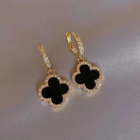 Niche design luxury full-diamond earrings2025New high-end, personalized, stylish, and elegant earrings