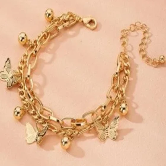 European and American popular jewelry ins Fashion Bracelet Butterfly bracelet Minimalist Bracelet Set Tassel bracelet