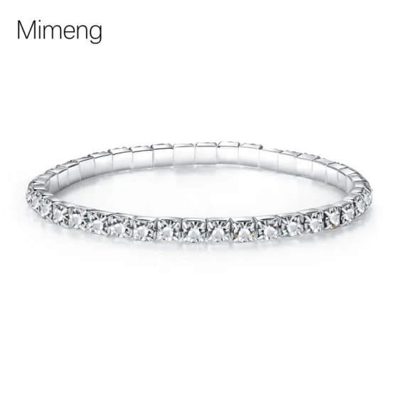 New Korean Elastic Rhinestone Bracelet for Women, Light Luxury Fashion, Minimalist Style, Unique Personality, Elegant Wrist Accessory
