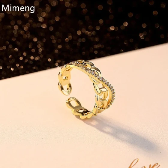 Fashionable and unique minimalist ring for women, minimalist style, niche design, Japanese light luxury, adjustable index finger ring