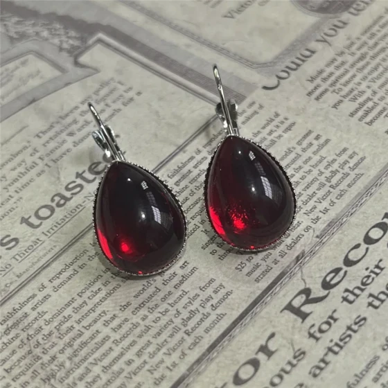 Foreign Trade  Gothic Vampire Blood Red Earrings Fashionable Women's Jewelry
