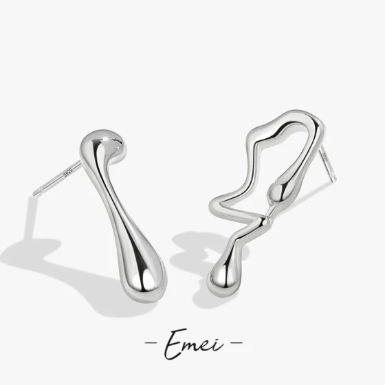 Elegant and Unique Water Drop Earrings for Women, Compact and Stylish Asymmetrical trendy abstract earrings