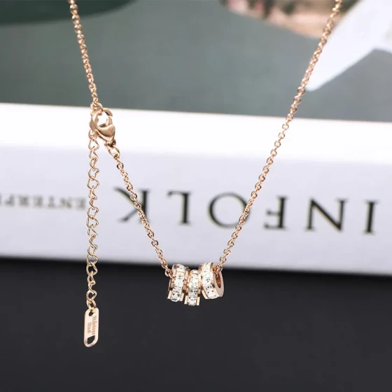 Slim Waist Titanium Steel Non-Fading Necklace for Women, Minimalist Style Clavicle Chain choker Trendy and minimalist pendant accessory