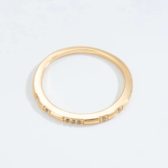 Live-streamed zircon ring for women, simple and unique design, stylish and versatile plain ring