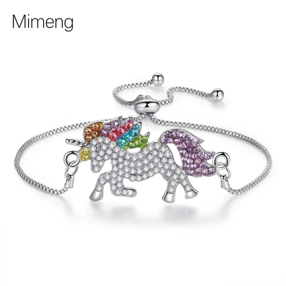 New Couple's Bracelet with Micro-Inlay and Adjustable Design Unicorn Unicorn Pull-out Christmas Ornaments