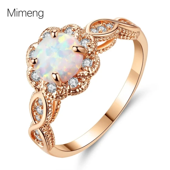 New Opal Ring for Women, Simple and Unique Design, Fashionable and Elegant Jewelry